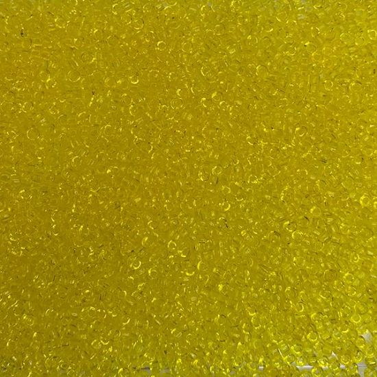 Picture of Size 11 Japanese Seed Beads, Transparent Yellow (#136), Approximately 25 Grams
