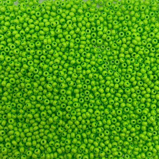 Picture of Size 11 Czech Seed Beads, Opaque Terra Intensive Light Green, Approximately 25 Grams