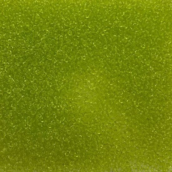 Picture of Size 15 Seed Bead, Transparent Light Green #143, Approximately 25 Grams