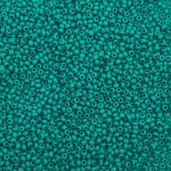 Picture of Size 11 Czech Seed Beads, Opaque Terra Intensive Dark Green, Approximately 25 Grams