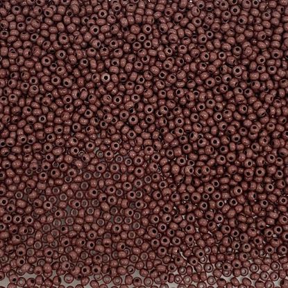 Picture of Size 11 Czech Seed Beads, Opaque Terra Intensive Dark Brown, Approximately 25 Grams