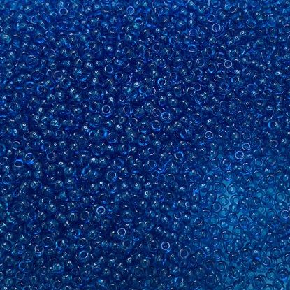 Picture of Size 11 Japanese Seed Beads, Transparent Capri Blue (#149), Approximately 25 Grams