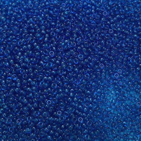 Picture of Size 11 Japanese Seed Beads, Transparent Capri Blue (#149), Approximately 25 Grams