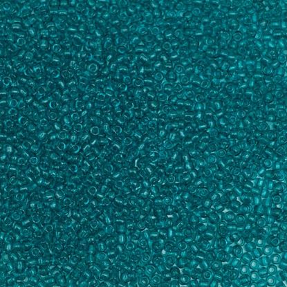 Picture of Size 11 Japanese Seed Beads, Transparent Peacock Green (#147), Approximately 25 Grams