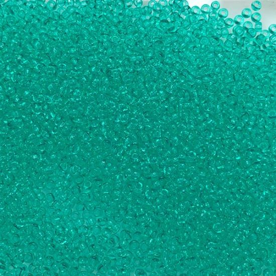 Picture of Size 11 Japanese Seed Beads,Transparent Sea Green (#147C), Approximately 25 Grams