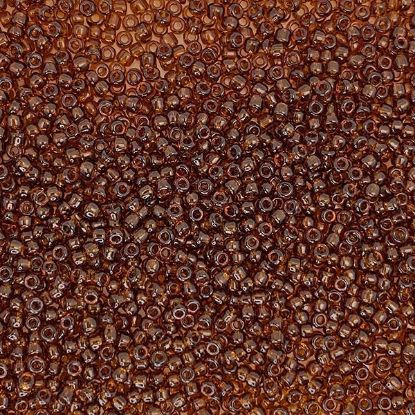 Picture of Size 11 Japanese Seed Beads, Transparent Brown (#134), Approximately 25 Grams