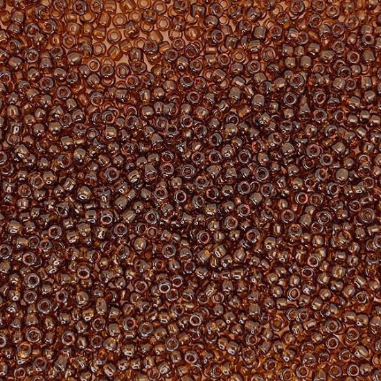 Picture of Size 11 Japanese Seed Beads, Transparent Brown (#134), Approximately 25 Grams