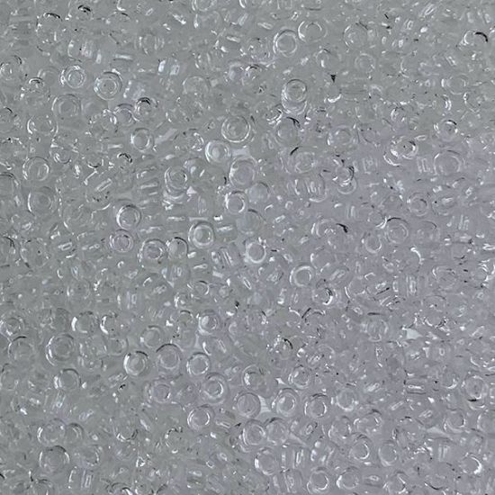 Picture of Size 11 Japanese Seed Beads, Transparent Crystal (#131), Approximately 25 Grams