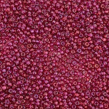 Picture of Size 11 Japanese Seed Beads, Transparent Raspberry Lustre (#291), Approximately 25 Grams