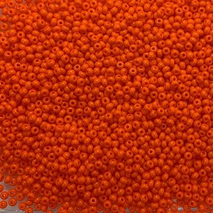 Picture of Size 11 Czech Seed Beads, Opaque Orange, Approximately 25 Grams