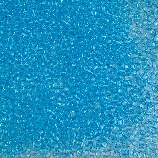 Picture of Size 11 Japanese Seed Beads,Transparent Light Aqua (#148C), Approximately 25 Grams