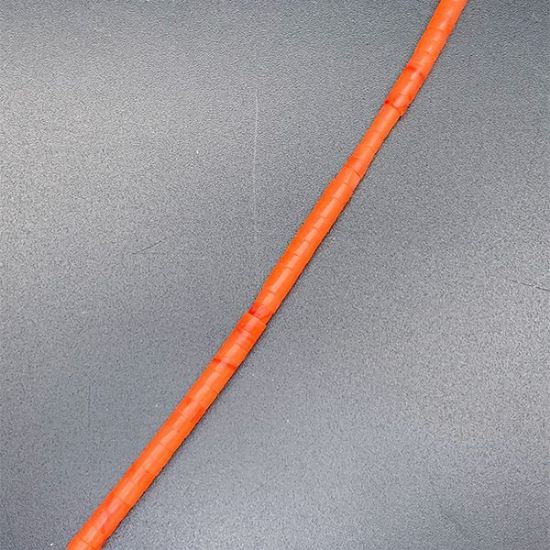 Picture of Block Salmon Heishi Beads 4-5mm, 24" Length