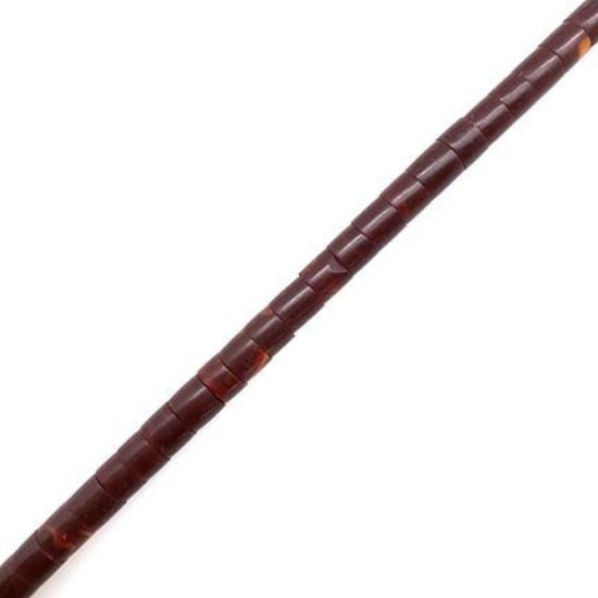 Picture of Block Red Spiny Oyster Heishi Beads 4-5mm, 24" Length