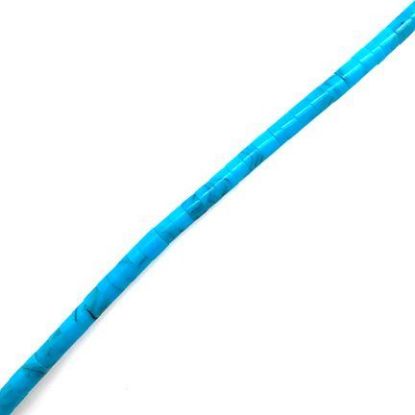 Picture of Block Dark Turquoise #25 Heishi Beads 4-5mm, 24" Strand