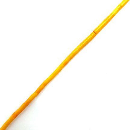 Picture of Block Yellow Spiny Heishi Beads 2-3mm, 24" Strand