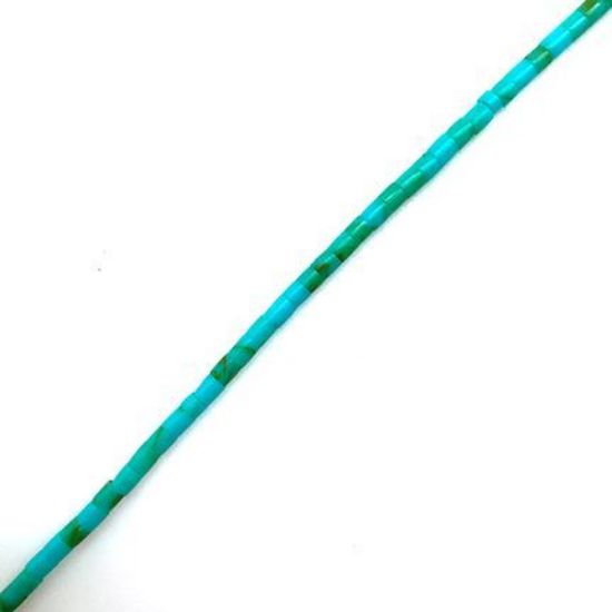 Picture of Block Light Turquoise Block Heishi Beads 2-3mm, 24" Length