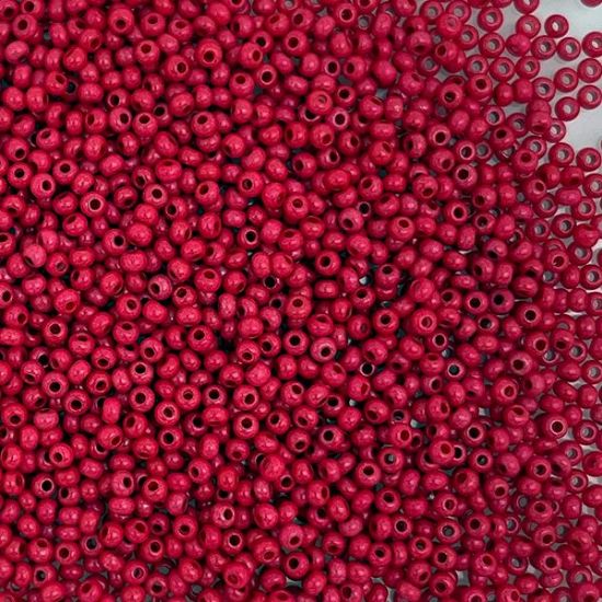 Picture of Size 10 Czech Seed Beads, Terra Intensive Red, Approximately 25 Grams