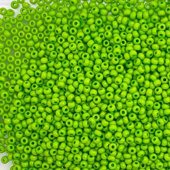 Picture of Size 10 Czech Seed Beads, Terra Intensive Light Green, Approximately 25 Grams