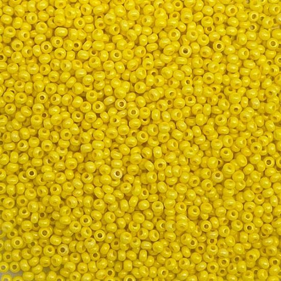 Picture of Size 10 Czech Seed Beads, Terra Intensive Yellow, Approximately 25 Grams