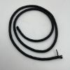 Picture of Handmade Black Leather, Cotton Core, Braided Bolo Cord, 10 Ply, Approx. 48" Length,  Approx. 8-8.5mm Thick