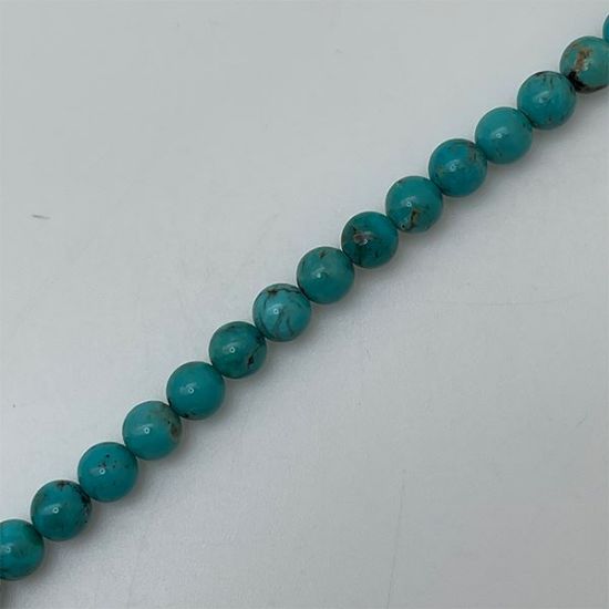 Picture of Royal Beauty Stabilized Turquoise Round Bead 6mm, 16" Bead Strand