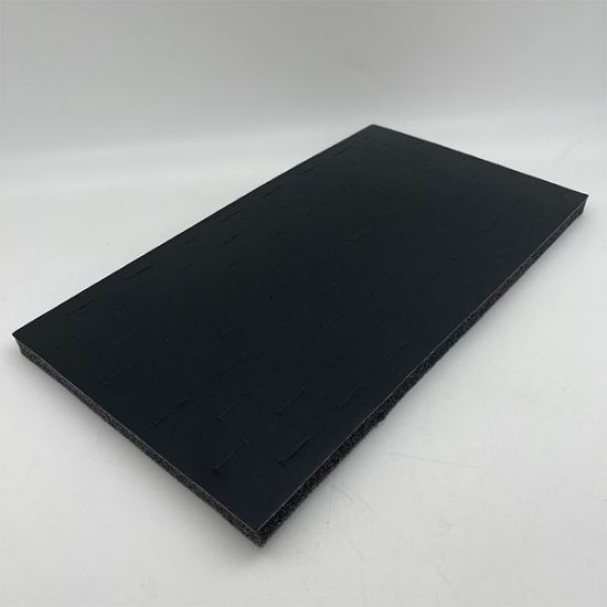 Picture of Enchanted Simulated Leather Black Foam Ring Display Tray Insert, 72 Stagger Ring Slots, 7-5/8" W x 14-1/8" L x 5/8" D, Sold individually, Made in the USA