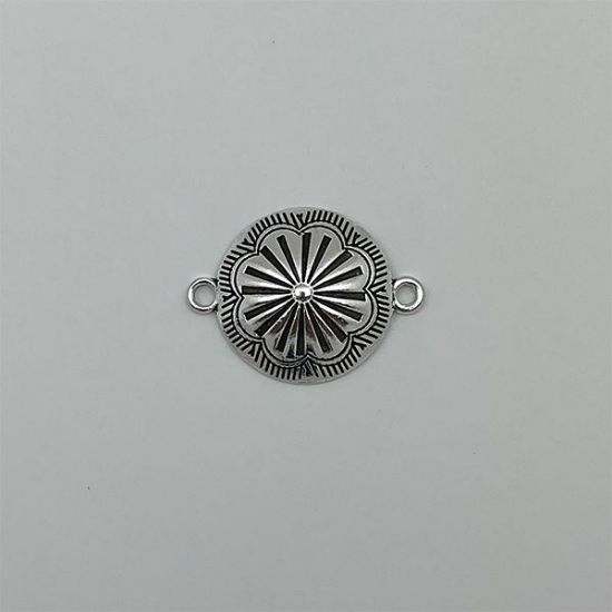 Picture of Silver Plated Ganado Concho link, 25mm, 6pcs.