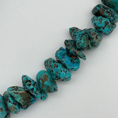 Picture of Compitos Stabilized Turquoise Large Chip Bead, 16" Strand