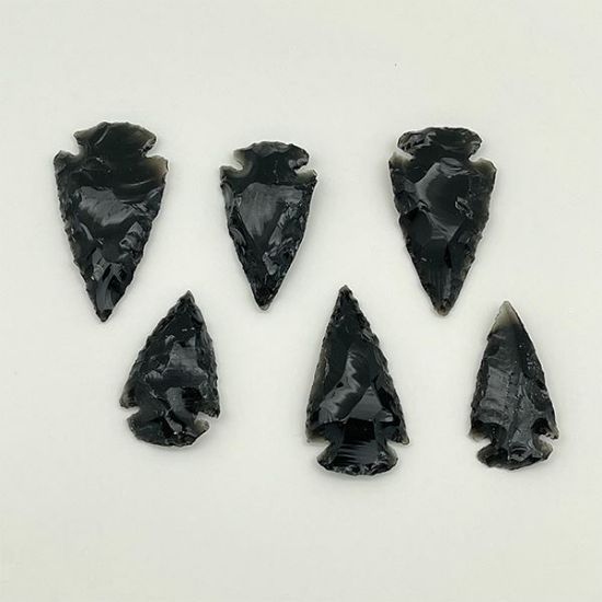 Picture of 1.5" Black Obsidian Stone Arrowhead