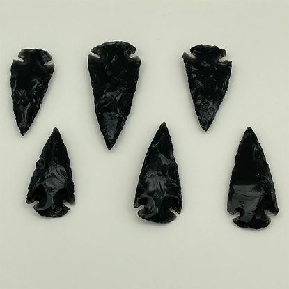 Picture of 2" Black Obsidian Stone Arrowhead