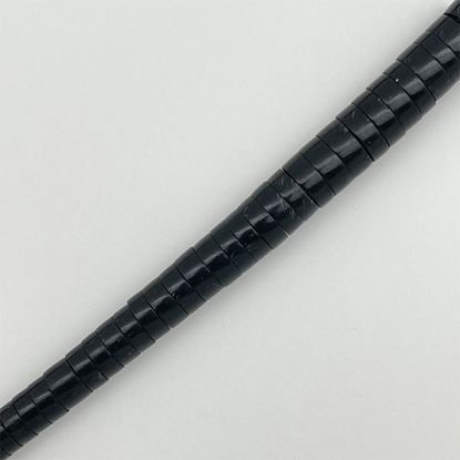 Picture of Block Black Graduated Heishi Beads 5-10mm, 16" Strand