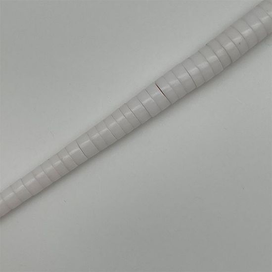 Picture of Block White Graduated Heishi Beads 5-10mm, 16" Strand