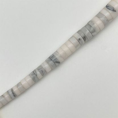 Picture of Block Howlite Graduated Heishi Beads 5-10mm, 16" Strand