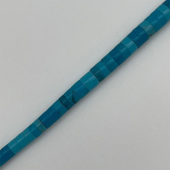 Picture of Block Dark and Light Blue Graduated Heishi Beads 5-10mm, 16" Length