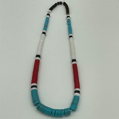 Picture of ]Block #30 Navajo Style Navajo Style Block Graduated Heishi Beads 5-10mm, 16" Strand