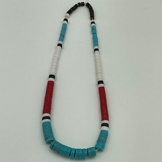 Picture of ]Block #30 Navajo Style Navajo Style Block Graduated Heishi Beads 5-10mm, 16" Strand