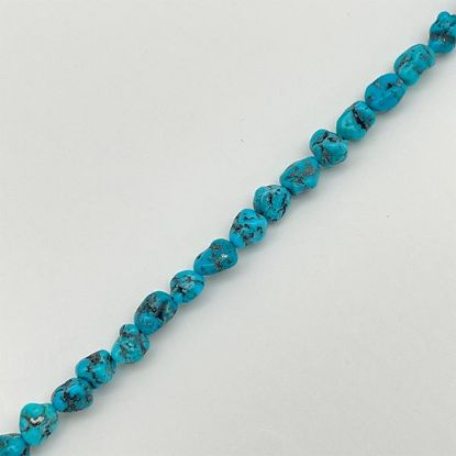 Picture of Natural Arizona Turquoise Small Pebble Bead, 16" Strand
