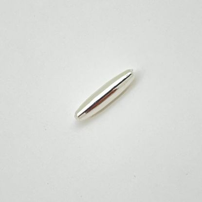 Picture of Silver Plated Plain Melon Beads 5x19mm<br />50 Beads