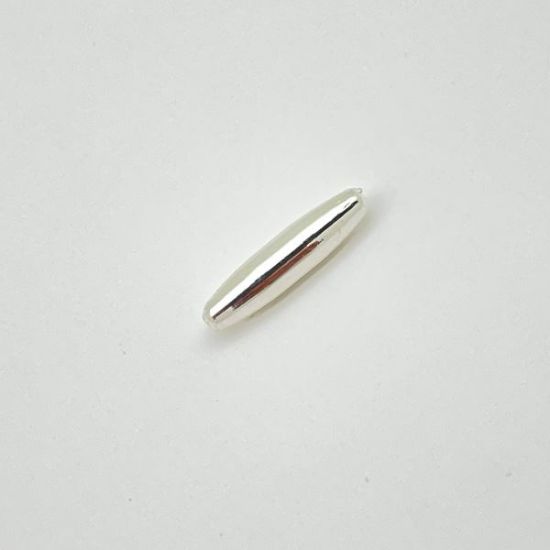 Picture of Silver Plated Plain Melon Beads 5x19mm<br />50 Beads