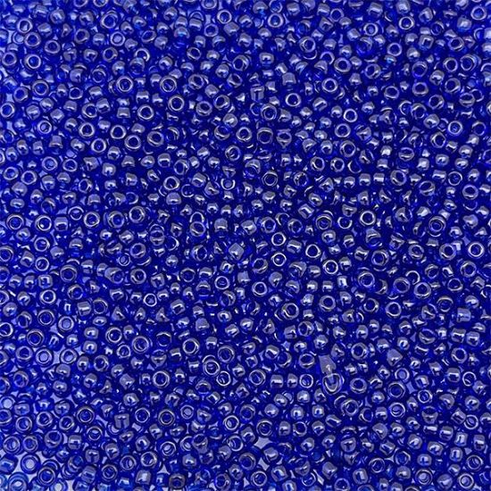 Picture of Size 11 Japanese Seed Beads, Transparent Cobalt (#151), Approximately 25 Grams