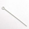 Picture of Sterling Silver Eye Pins, 1" x 0.025" 22 Gauge Wire, Sold per pkg of 10