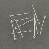 Picture of Sterling Silver Eye Pins, 1" x 0.025" 22 Gauge Wire, Sold per pkg of 10