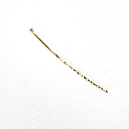 Picture of Gold Plated Head Pins, 1-1/2" x 0.024", Sold per pkg of 20