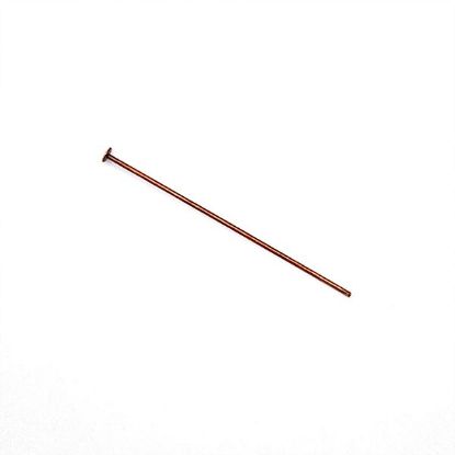 Picture of Copper Plated Antique Head Pins, 1-1/2" x 0.029", Sold per pkg of 20