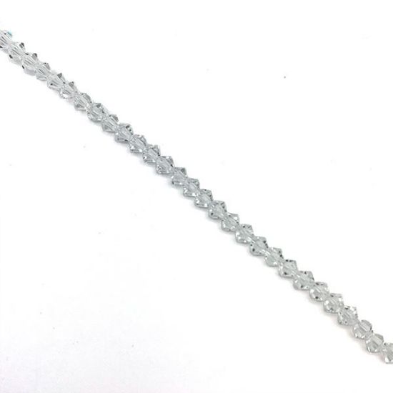 Picture of Preciosa Bi-Cone, Crystal Glass 4mm Beads, 5" Strand
