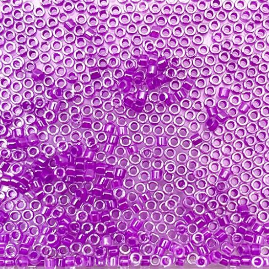 Picture of Delica Size 11 Seed Beads, Luminous Crazy Plum Neon - Dyed