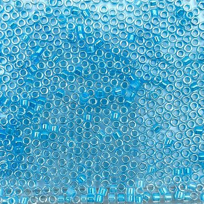 Picture of Delica Size 11 Seed Beads, Luminous Ocean Blue Neon - Dyed