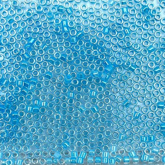 Picture of Delica Size 11 Seed Beads, Luminous Ocean Blue Neon - Dyed