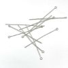 Picture of Sterling Silver Eye Pins, 2" x 0.028"/21 Gauge Wire, Sold per pkg of 10