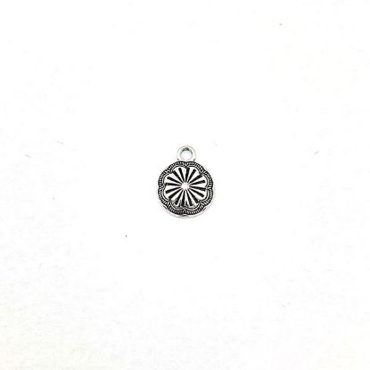 Picture of Silver Plated, 15mm Ganado Concho Charm, 10 Charms